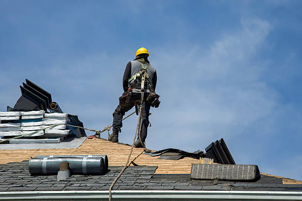 Professional Gutter Installation technician working in Pascagoula, MS